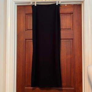 Black stretchy column maxi skirt